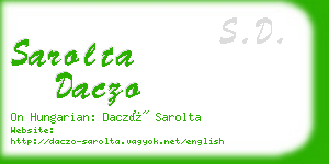 sarolta daczo business card